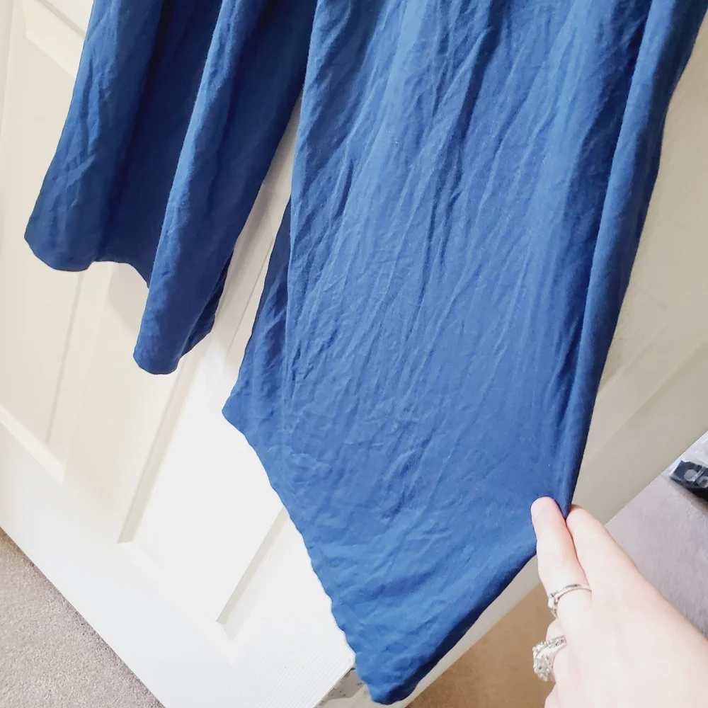 Ann Taylor Wide Leg Beach Jersey Vacation Boho Jumpsuit M - Picture 3 of 9